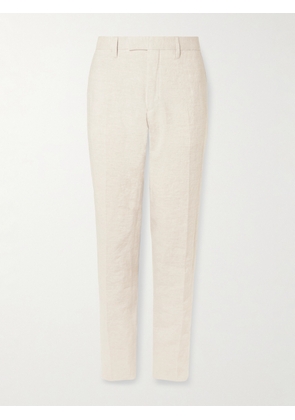 Mr P. - Phillip Slim-Fit Straight-Leg Linen Suit Trousers - Men - Neutrals - 28