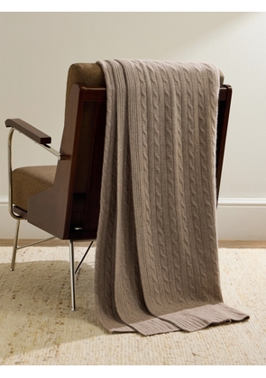 Ralph Lauren Home - Cable-Knit Cashmere Throw - Men - Brown