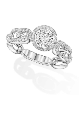 Messika Move Link 18ct Rose-Gold and 0.30ct Brilliant-Cut Diamond Ring