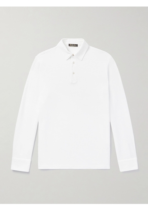 Loro Piana - Cotton-Piqué Polo Shirt - Men - White - XS