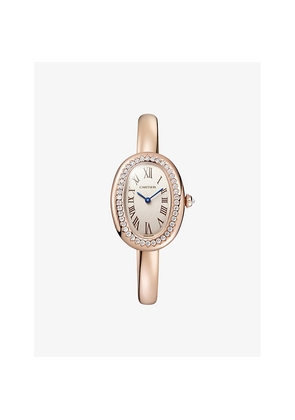 Cartier Crwjba0041 Baignoire Small 18ct Rose-Gold and 0.48ct Brilliant-Cut Diamonds Quartz Watch