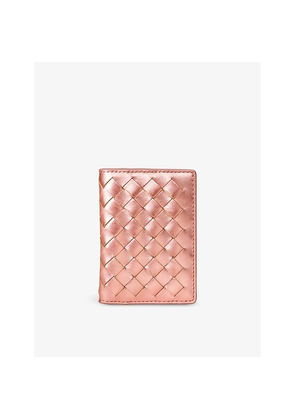 Aspinal Of London Double Fold Metallic Leather Card Holder