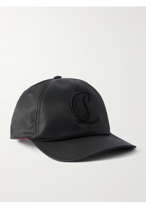 Christian Louboutin - Mooncrest AC Logo-Embroidered Leather-Trimmed Nylon-Twill Baseball Cap - Men - Black - S