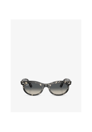 Womens Ray-Ban Rb2242 Wayfarer Oval-Frame Propionate Sunglasses