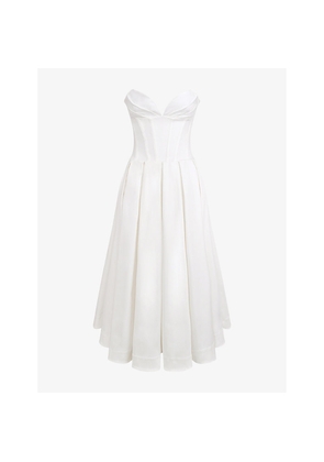 Womens House of CB Lady Strapless Woven Midi Dress