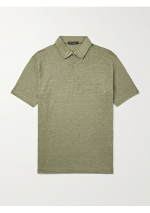 Loro Piana - Linen Polo Shirt - Men - Green - S
