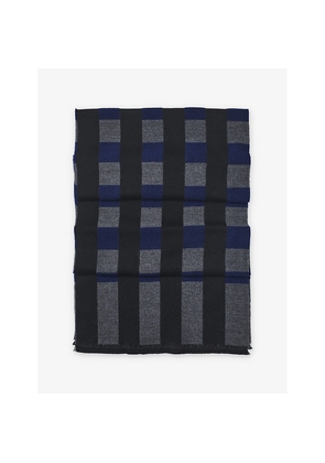 Womens Aspinal Of London Explode Check-Pattern Wool Scarf