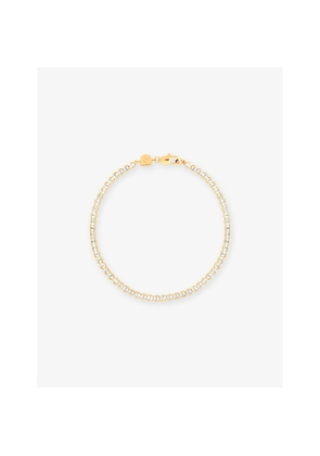 Womens Astrid & Miyu Tennis 18ct Yellow-Gold Plated Brass and Cubic Zirconia Bracelet