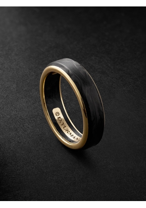 David Yurman - Streamline® 18-Karat Gold and Forged Carbon Ring - Men - Gold - 9