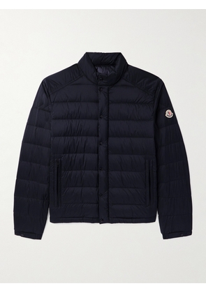 Moncler - Slim-Fit Logo-Appliquéd Quilted Nylon Down Jacket - Men - Blue - 1