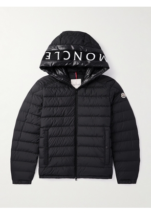 Moncler - Logo-Print Quilted Shell Hooded Down Jacket - Men - Black - 1