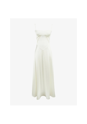 Womens House of CB Anabella Scoop-Neck Satin Maxi Dress