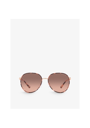 Michael Kors Mk1128J Empire Round-Frame Tortoiseshell Acetate Sunglasses