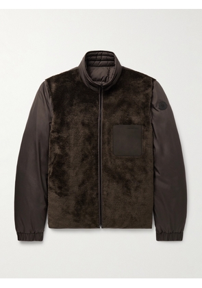 Moncler - Livra Reversible Fleece and Nubuck-Trimmed Airsoft Down Jacket - Men - Brown - 1