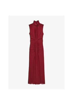 Womens Reiss Daniella Sleeveless Stretch-Woven Maxi Dress