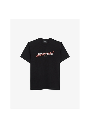 Mens The Kooples 'What Is?' Logo-Print Cotton-Jersey T-Shirt