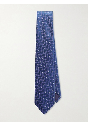 Charvet - 8.5cm Embroidered Silk Tie - Men - Purple