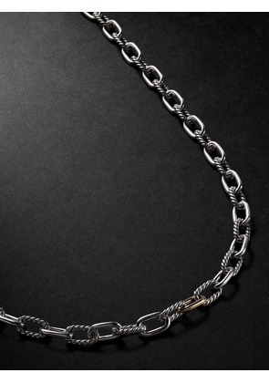 David Yurman - Madison Sterling Silver and 18-Karat Gold Chain Necklace - Men - Silver