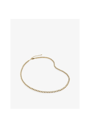 Womens Monica Vinader Diamond Essential Tennis 18ct Yellow Gold-Plated Vermeil Sterling-Silver and 0.59ct Lab-Grown Diamond Necklace