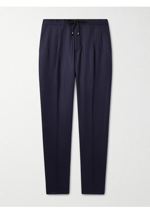 De Petrillo - Straight-Leg Wool-Blend Drawstring Trousers - Men - Blue - IT 46