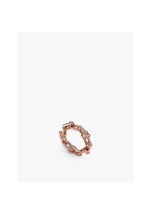 Tiffany & Co Tiffany Hardwear Small Link 18ct Rose-Gold and 0.26ct Diamond Ring