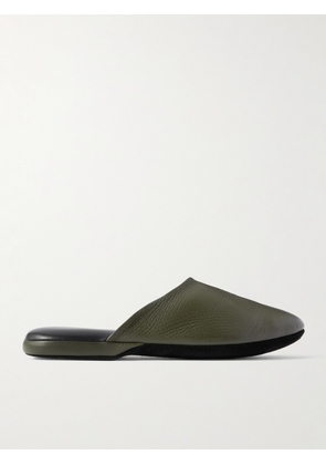 Charvet - Nappa Leather Slippers - Men - Green - XS