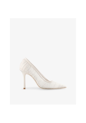 Womens Jimmy Choo Lotta 100 Ruched Tulle Heeled Pumps