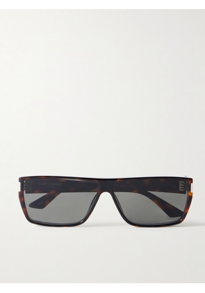 SAINT LAURENT - Rectangular-Frame Tortoiseshell Acetate Sunglasses - Men - Tortoiseshell
