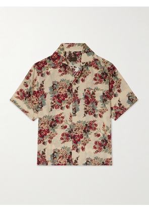KAPITAL - Camp-Collar Printed Woven Shirt - Men - Neutrals - 2