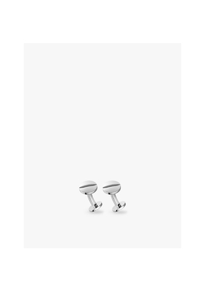 Mens Santos De Cartier Screw-Motif Palladium-Plated Sterling-Silver Cufflinks