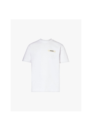 Mens Jacquemus Le T-Shirt Gros Grain Brand-Tab Cotton-Jersey T-Shirt
