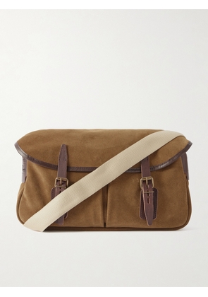Bleu de Chauffe - Fisherman's Musette Leather-Trimmed Suede Messenger Bag - Men - Brown
