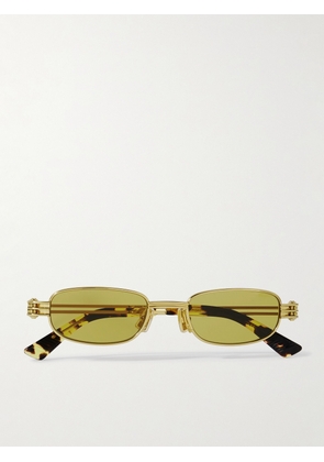 Bottega Veneta - Rectangular-Frame Gold-Tone Sunglasses - Men - Gold