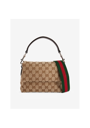 Mens Gucci Small GG Web Canvas Cross-Body Bag