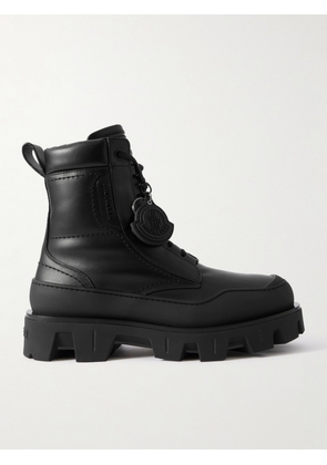 Moncler - Peak Path Leather Lace-Up Boots - Men - Black - EU 41