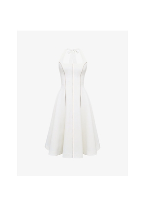 Womens House of CB Loulou Halter-Neck Stretch-Woven Midi Dress