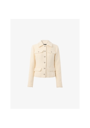 Womens Whistles Lucie Boucle Cotton-Blend Jacket