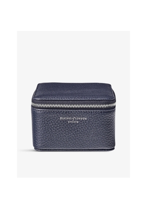 Aspinal Of London Logo-Print Grained-Leather Watch and Ring Box
