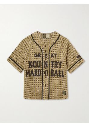 KAPITAL - Great Kountry Appliquéd Tweed Shirt - Men - Yellow