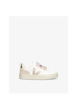 Mens Veja Kids' V-10 Leather Low-Top Trainers