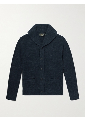 RRL - Shawl-Collar Ribbed Cotton Cardigan - Men - Blue - S