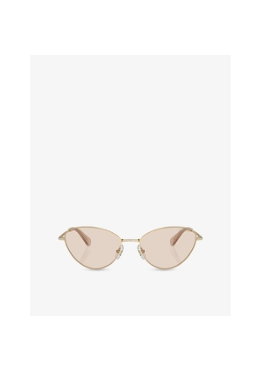 Womens Swarovski Sk7014 Cat-Eye Metal Sunglasses