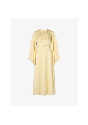 Womens Malina Isadora Wide-Sleeve Satin Midi Dress