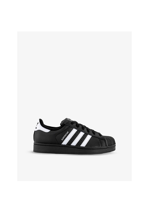 Mens Adidas Superstar II Pony-Hair Leather Low-Top Trainers