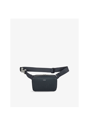 Mens Sandro Logo-Embossed Small Leather Bag
