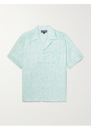 Vilebrequin - Charli Camp-Collar Floral-Print Linen Shirt - Men - Blue - S
