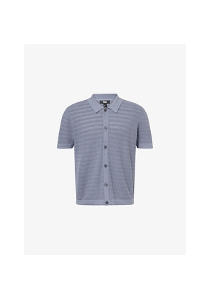 Mens Paige Mendez Check-Knit Cotton and Linen Shirt