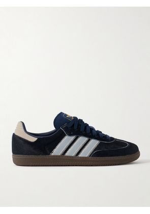adidas Originals - Samba OG Suede-Trimmed Pony Hair Sneakers - Men - Blue - UK 5