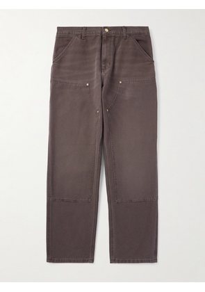 Carhartt WIP - Double Knee Wide-Leg Organic Cotton-Canvas Carpenter Trousers - Men - Brown - UK/US 28