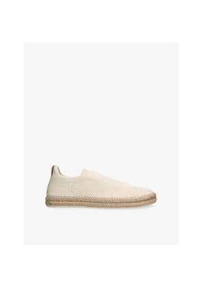 Mens Zegna Triple Stitch Woven Low-Top Trainers